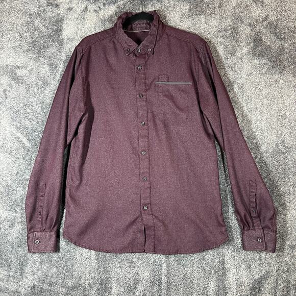 The North Face Shirt Mens Medium Purple Long Sleeve Button Down Outdoors - Picture 1 of 8